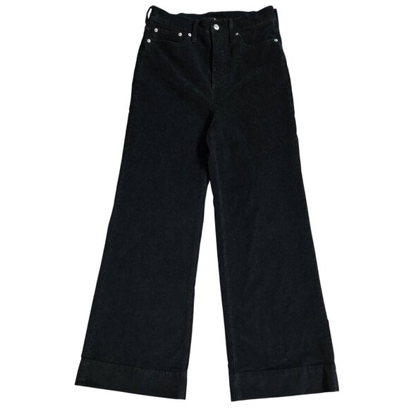 J. Crew Pants - J. Crew Black Corduroy High Rise Wide Leg Pants Capsule Preppy BT922